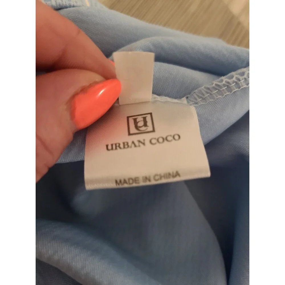 Urban CoCo Women's Basic Versatile Stretchy Flared Casual Mini Skater Skirt - Picture 4 of 5